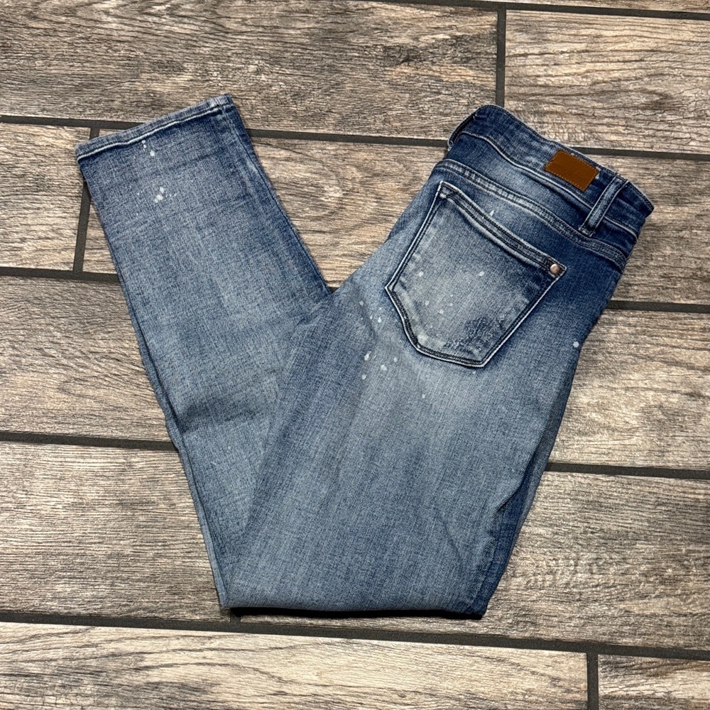 Judy Blue boyfriend fit distressed jeans dark wash size 5/27